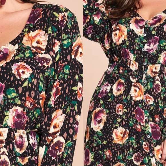 🦃BLACK FRIDAY SALE🦃 Billie Floral Plus Size Maxi Dress - Picture 4 of 5